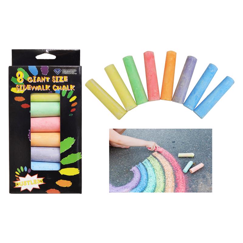 SIDEWALK CHALK 8PK ASST