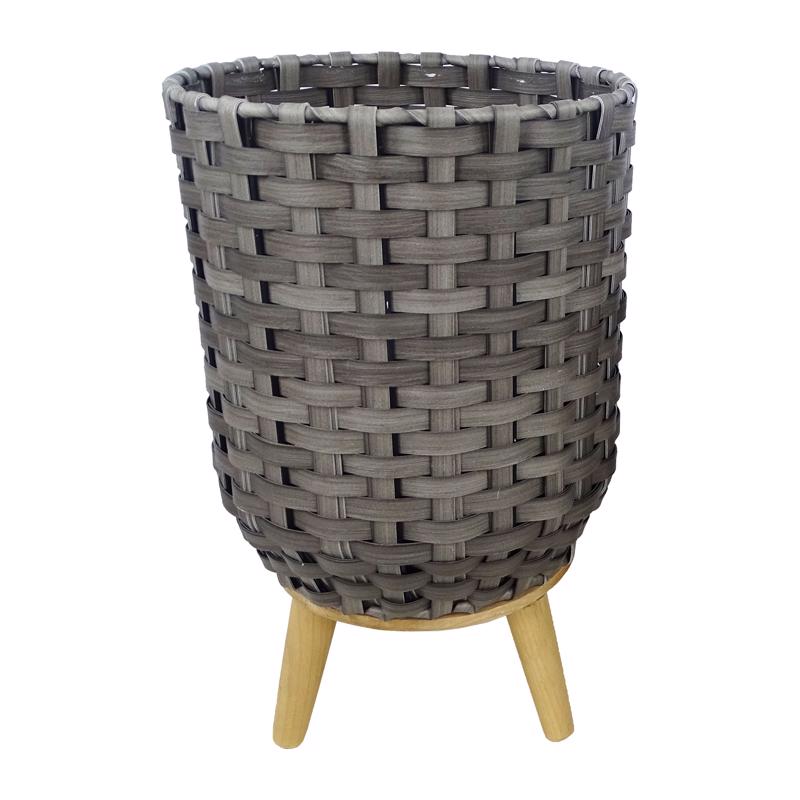 PLANT BASKET GRY LRG 15"
