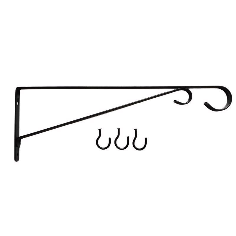 PLANT HOOK STL BLK 15"