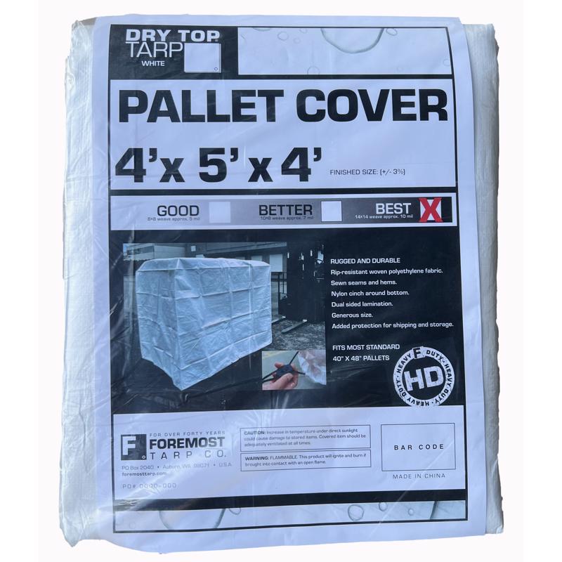 PALLT CVR TARP WHT 4'X5'