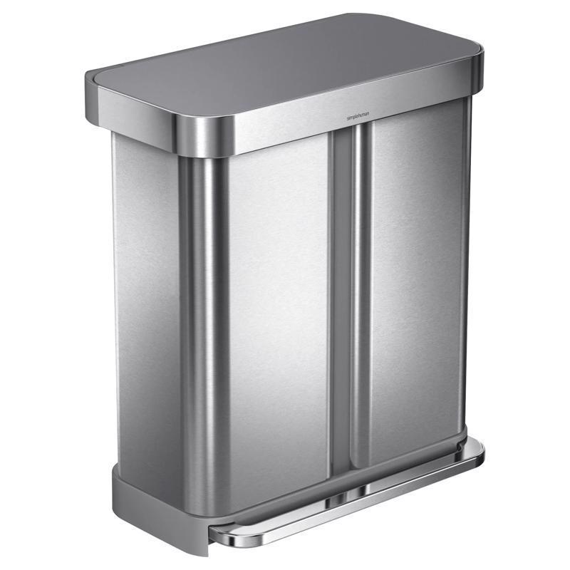 TRSH CN PLST/SS 58LTR