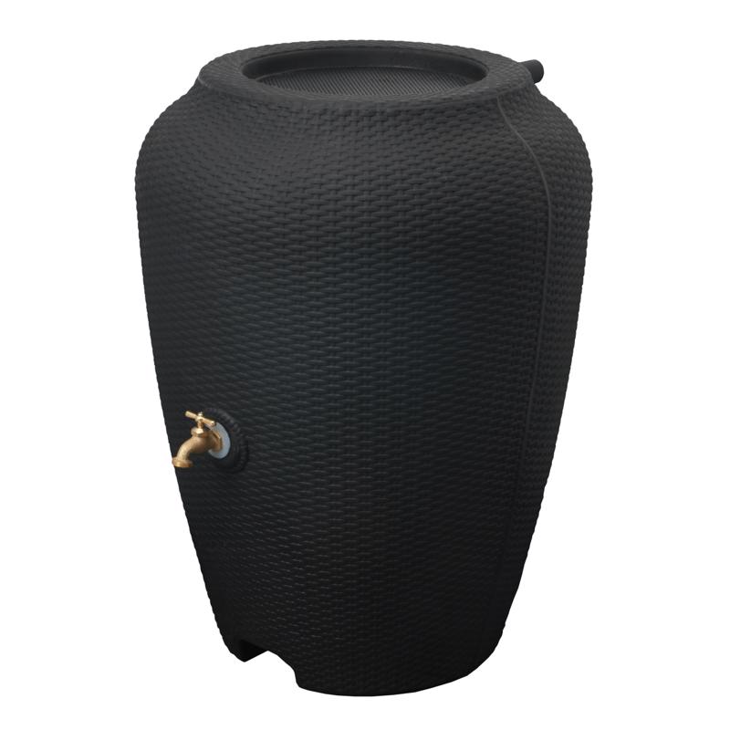 RAIN BRL WCKR BLK 50GAL