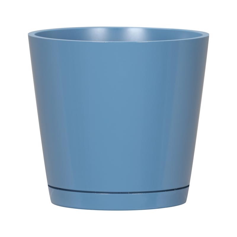 PLANTER RESIN BLU 5.7X6"