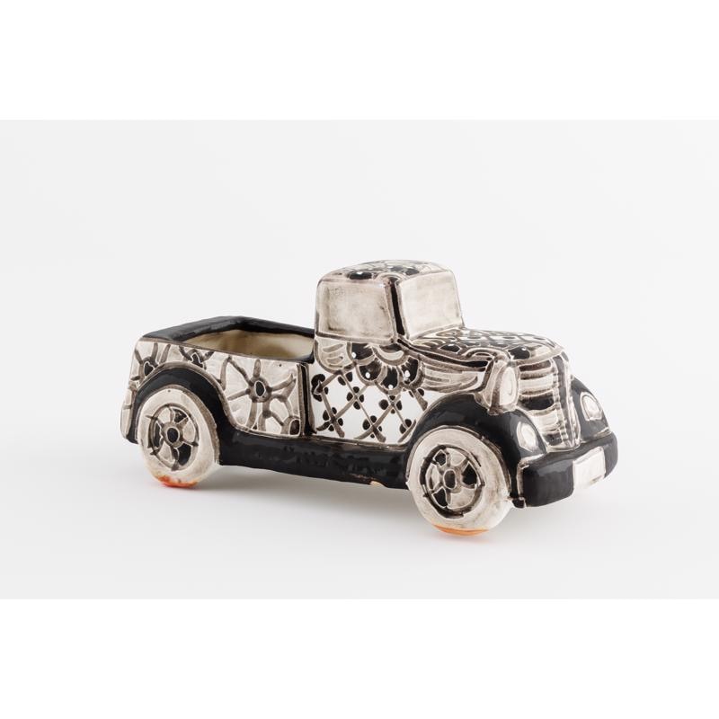 PLANTER VNT TRK BLK 11"