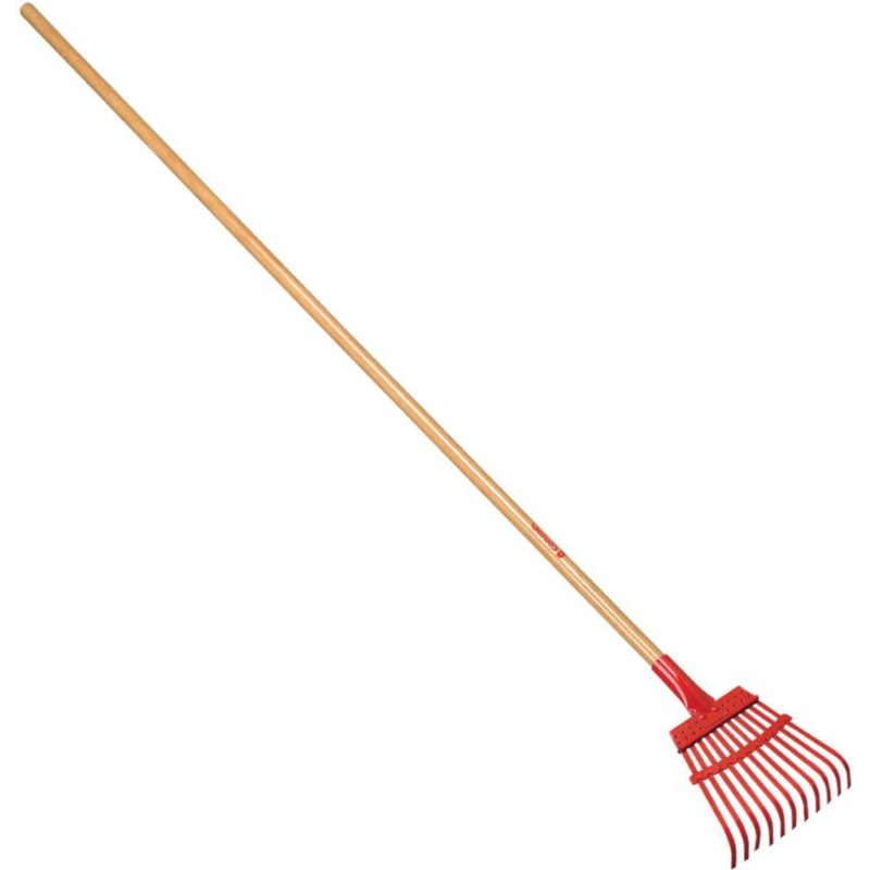 SHRUB RAKE WOOD HNDLE 8"