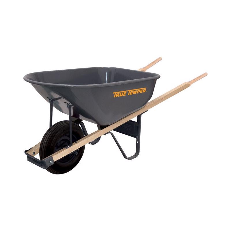 WHEELBARROW 6CF GRY STL