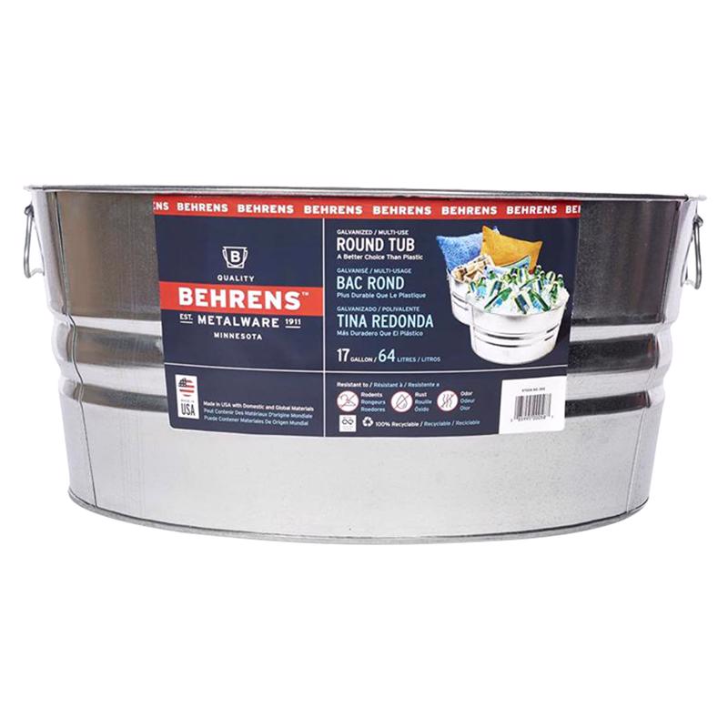 TUB ROUND GLVNZD 17GAL