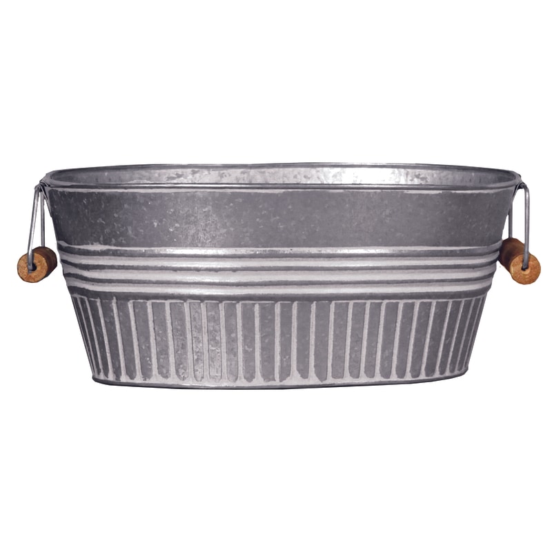 WASH TUB OVL WHT 14"