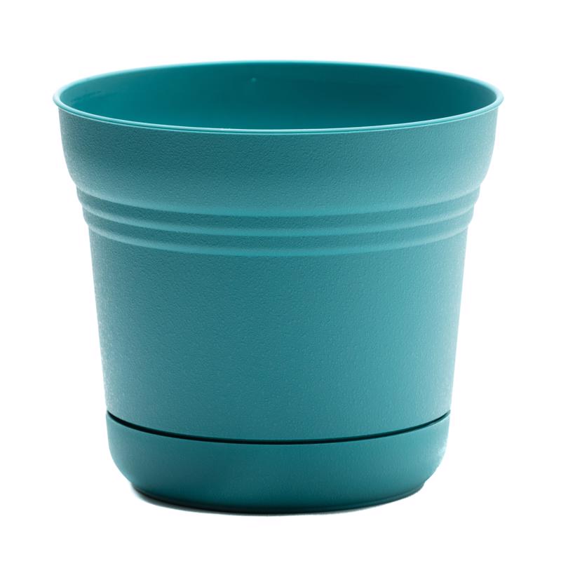 SATURN POT RESIN TEAL 7"