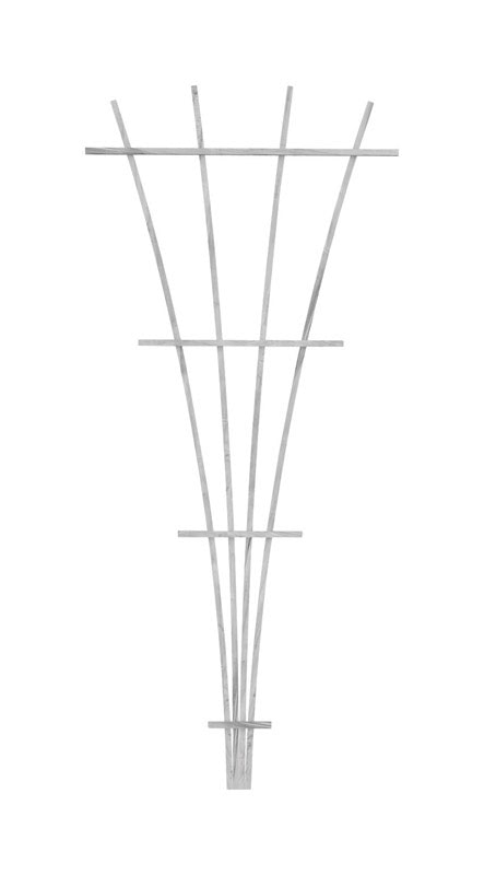 WOOD TRELLIS FAN WHT 72"