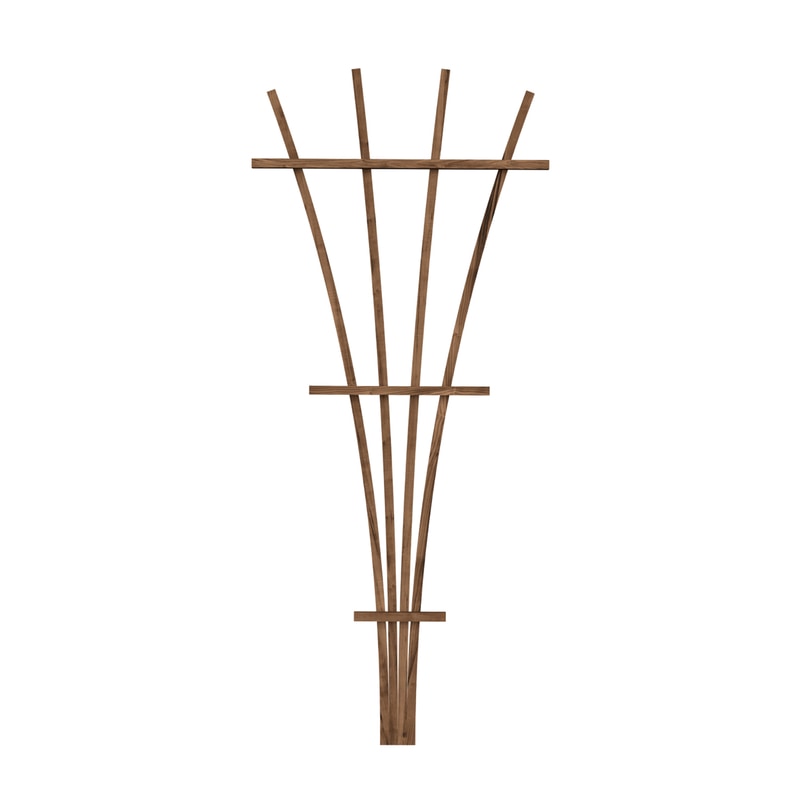 WOOD TRELLIS FAN BRN 48"