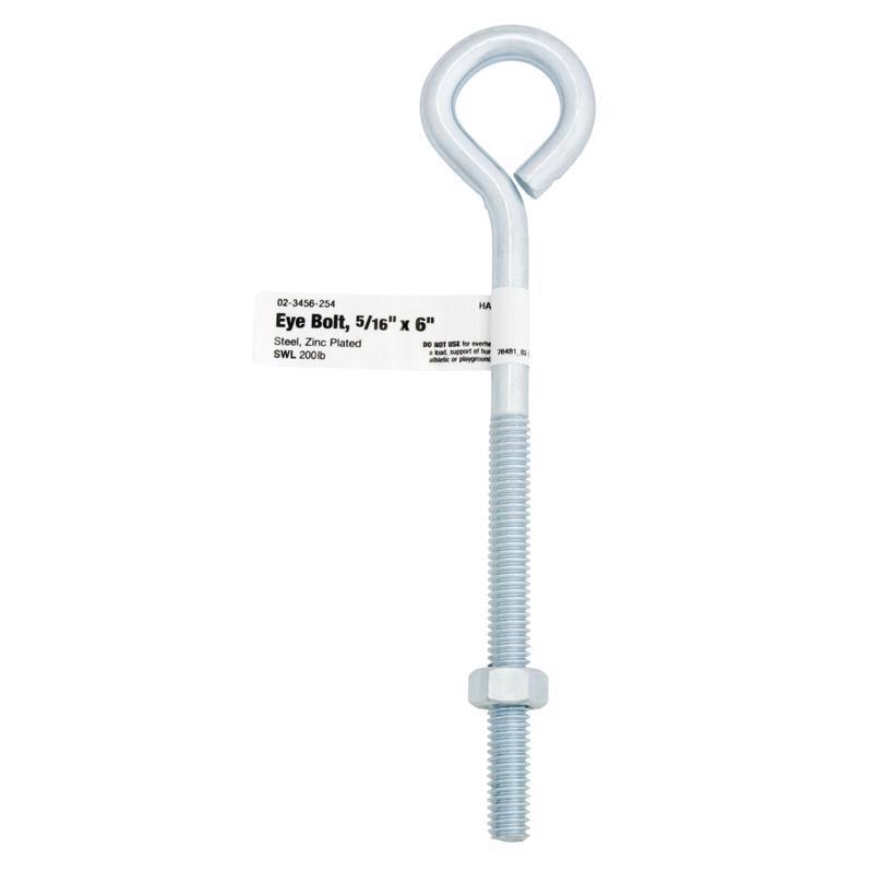 BOLT EYE W/NUT5/16"X6"