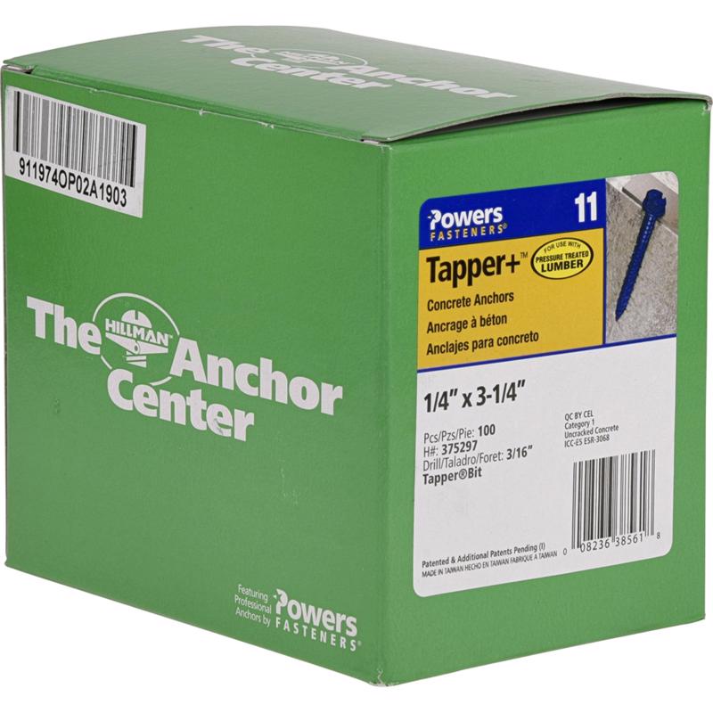 CNCR SCRW ANCHR 3-1/4"