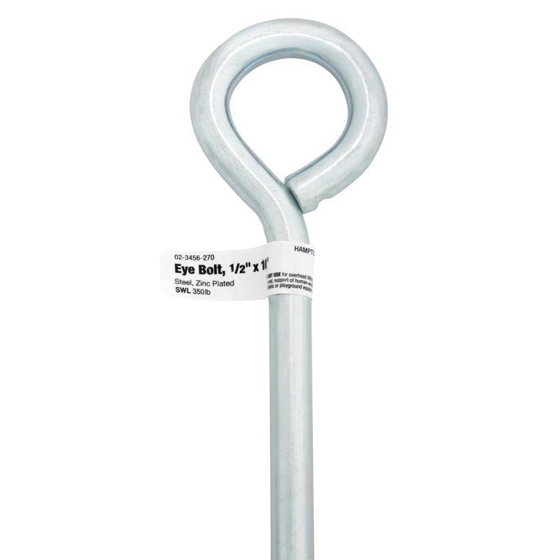 BOLT EYE W/NUT 1/2"X10"
