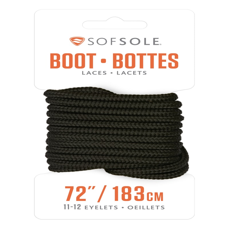 BLACK BOOT LACES 72"