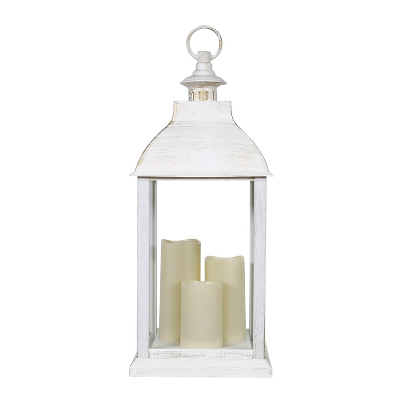 FLAMLS LATRN WHT 22"H