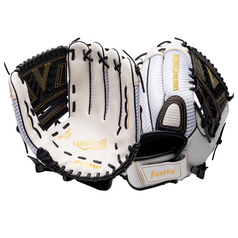 SOFTBALL GLV WHT/BLK 12"