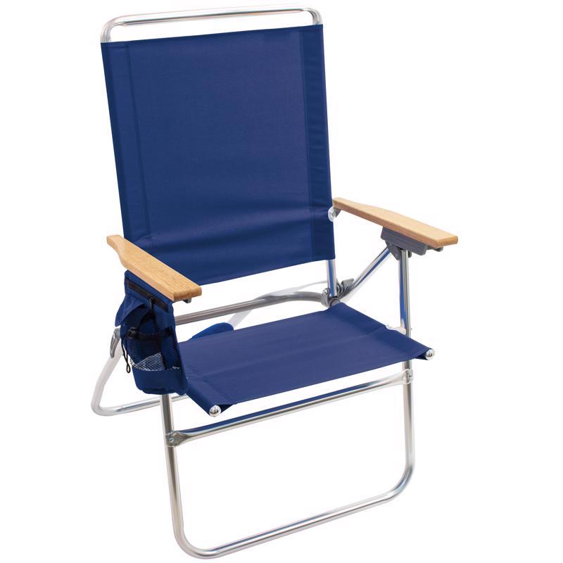 FLDING CHAIR ALUM BLU