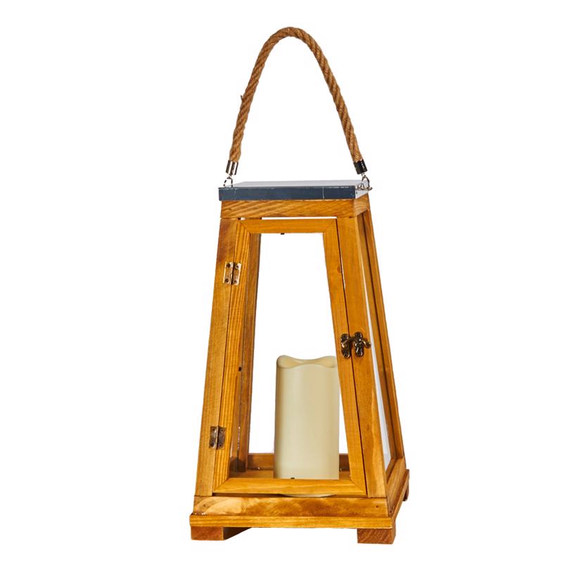 LED CNDL LNTRN BRWN 15"