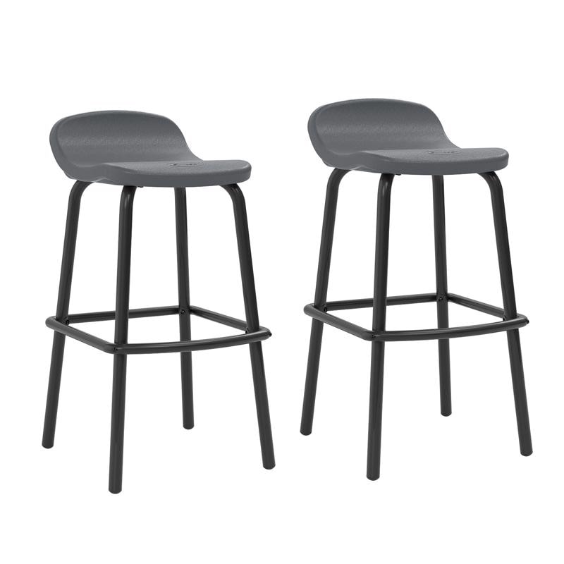 BAR CHAIR SET GRY 2PC