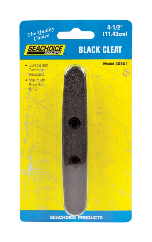 CLEAT 4-1/2" PLASTIC-BLK