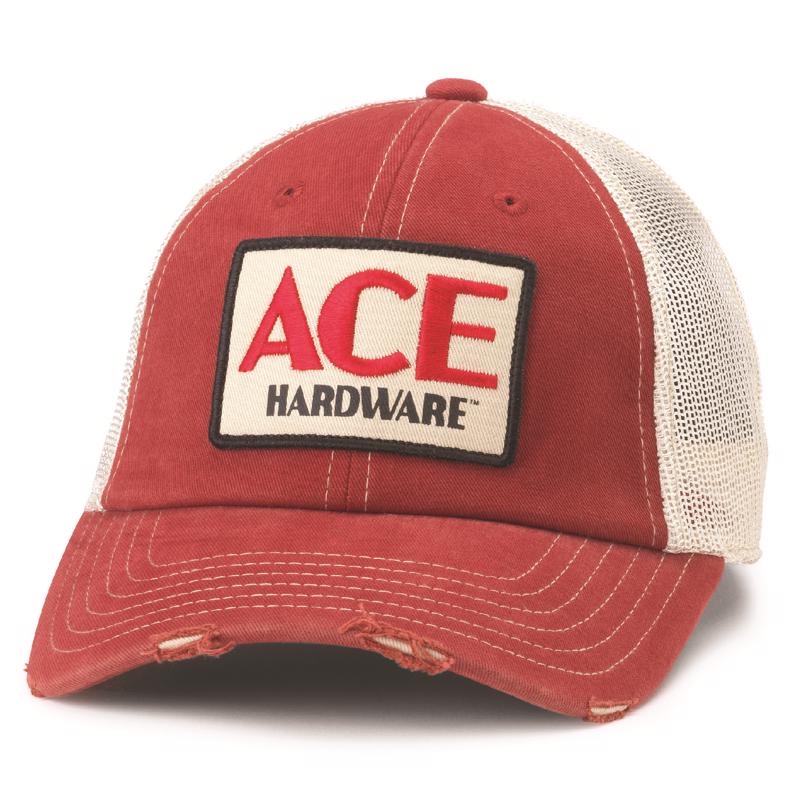 ACE BBALL CAP STNE/RED