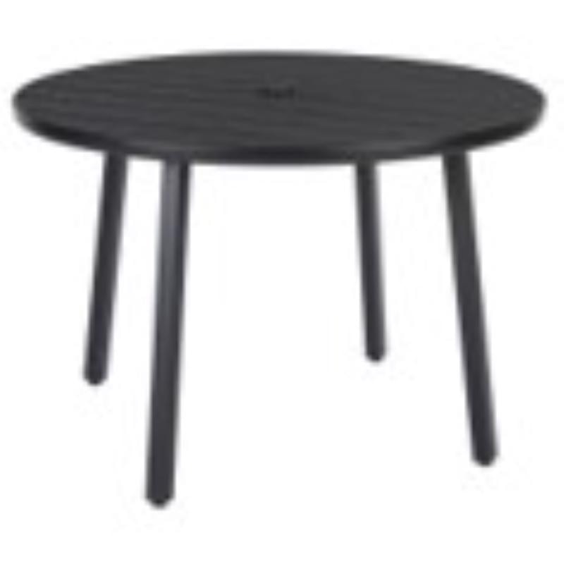 DINING TABLE MTL BLK 42"