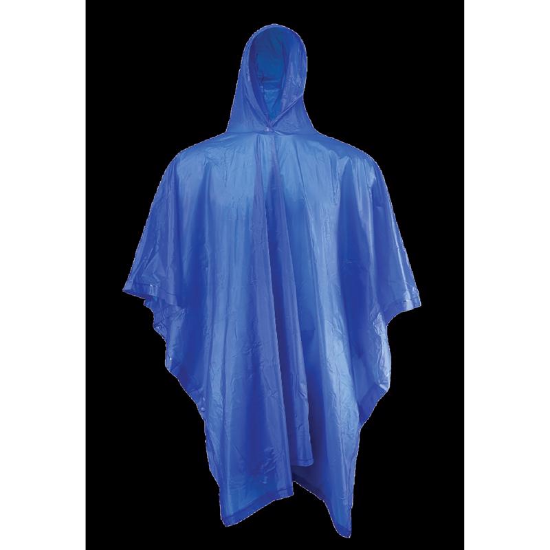 RAIN PONCHO PVC UNSX BLU