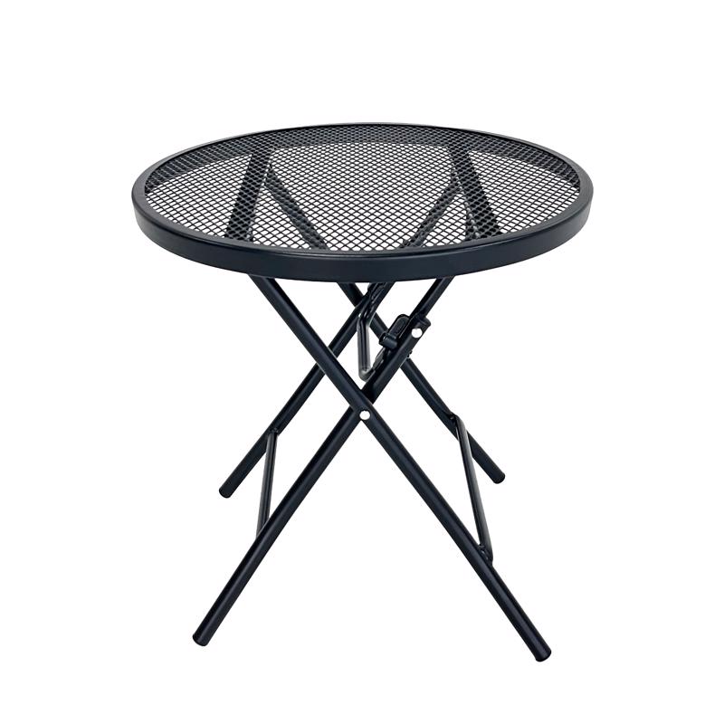 SD TBL RND STL BLK 18"