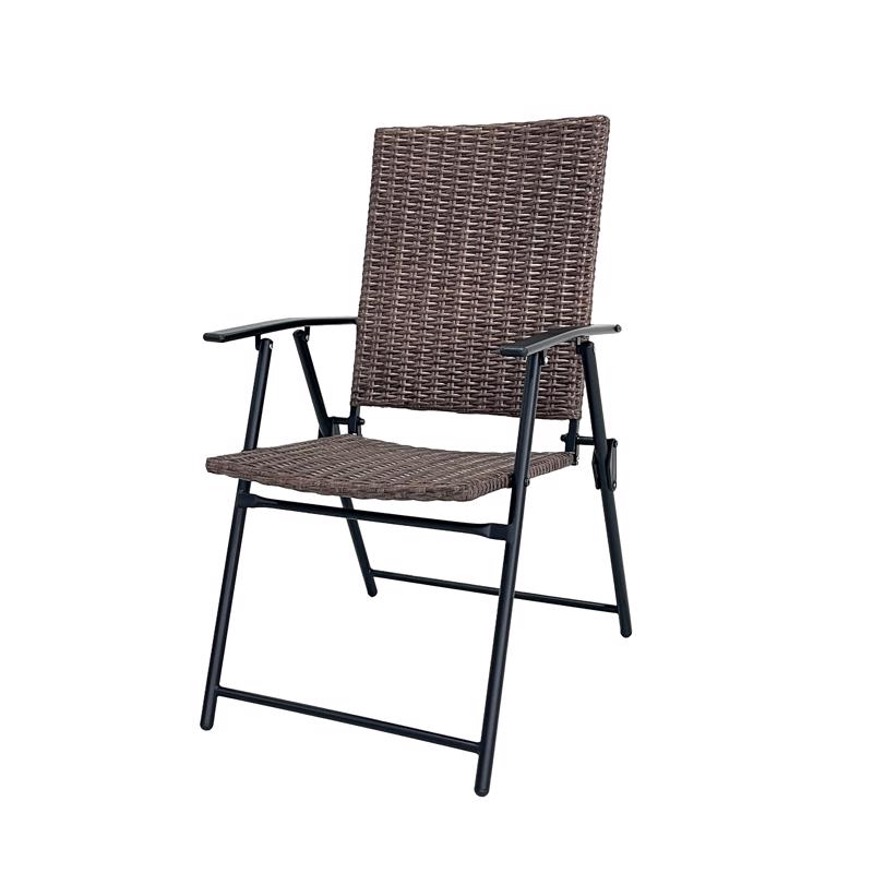 FLDNG CHAIR HRD ARM BRW