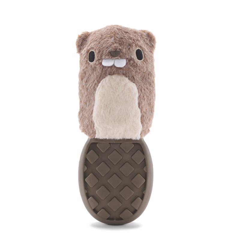DOG TOY PB BEAVER BRN
