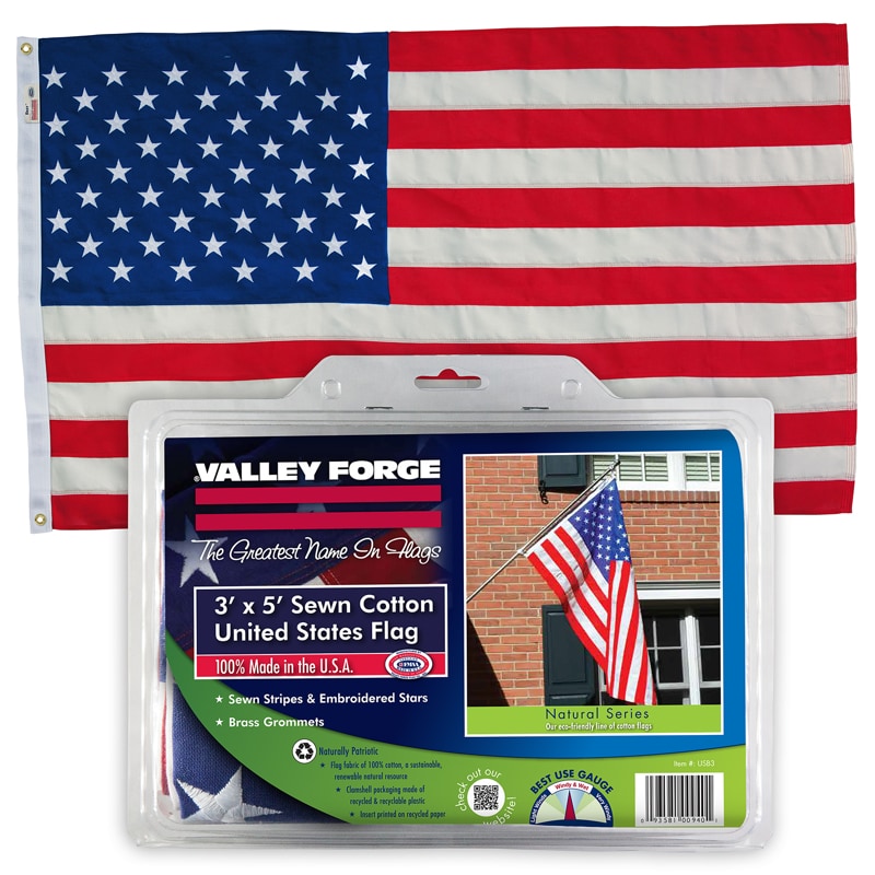 FLAG USA COTTON 36X60"