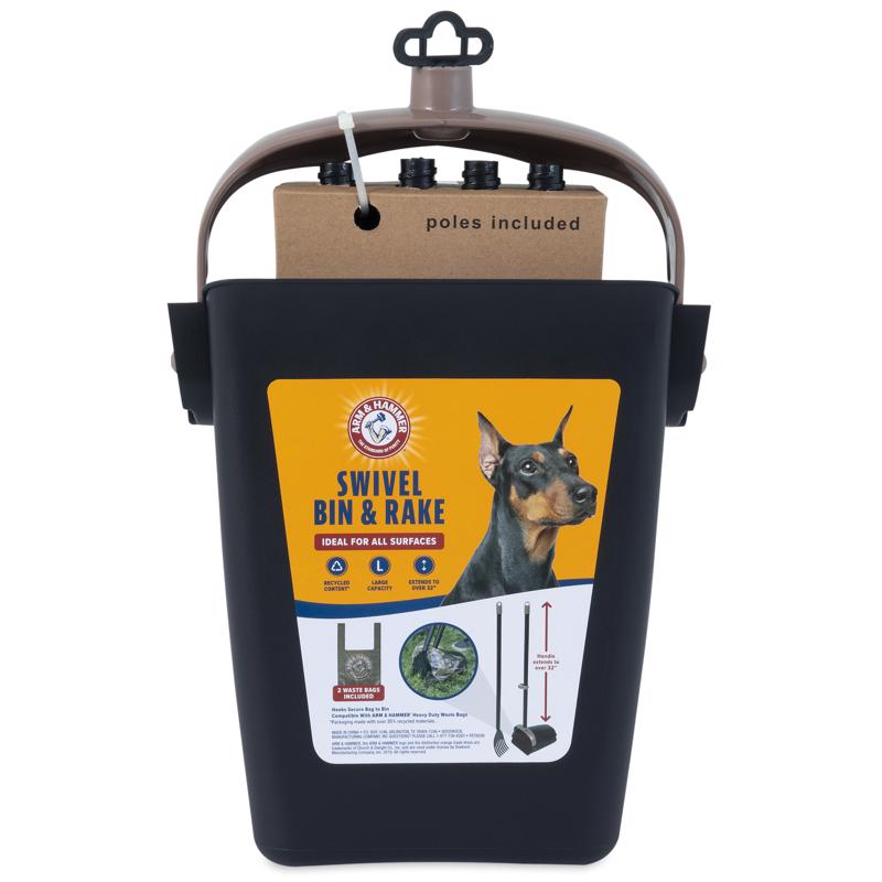 PET WASTE SWVL BIN RAKE