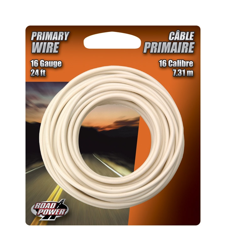 WIRE PRIMARY 16GA24' WHT