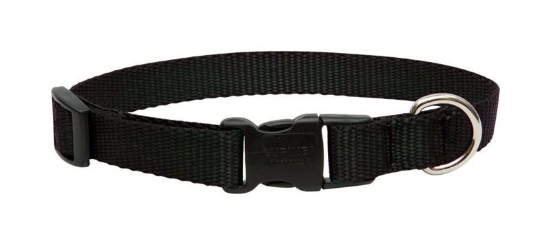 DOG COLLAR 9-14" ADJ BLK