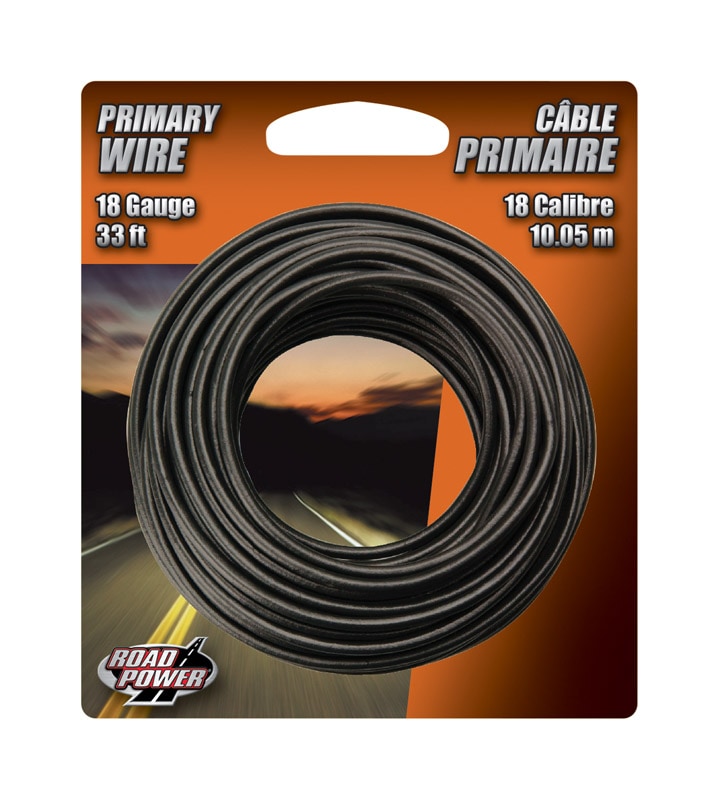 WIRE PRIMARY 18GA33' BLK