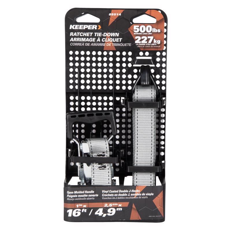 TIE DWN PLYSTR GRY 16'