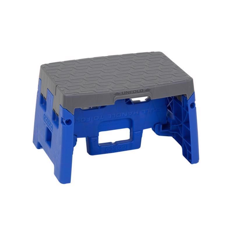 STEP STOOL FLDNG GRY/BLU