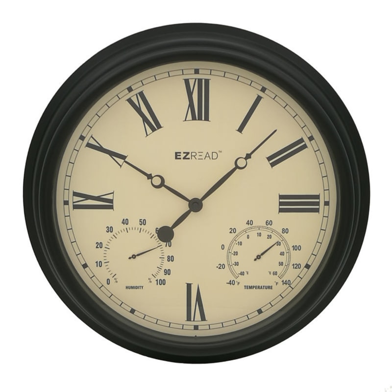 CLOCK/THERM/HYGRO BLK15"