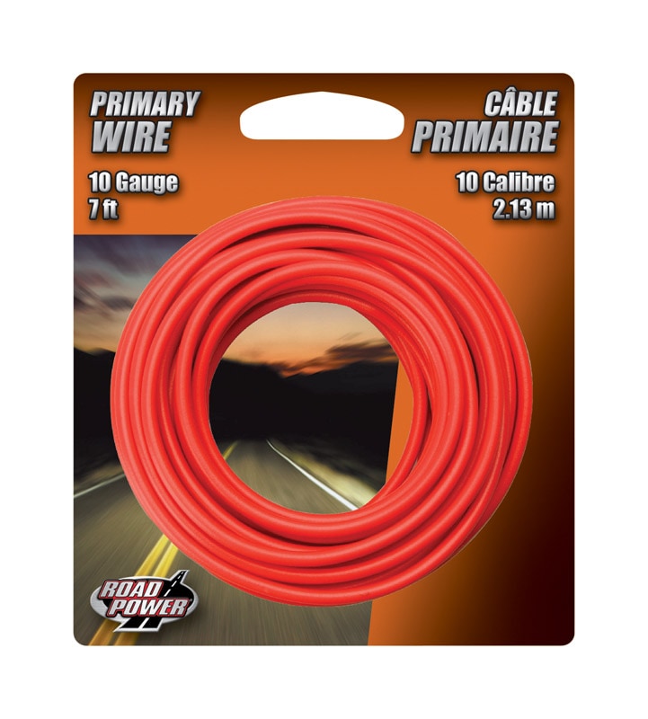 WIRE PRIMARY 10GA7' RED
