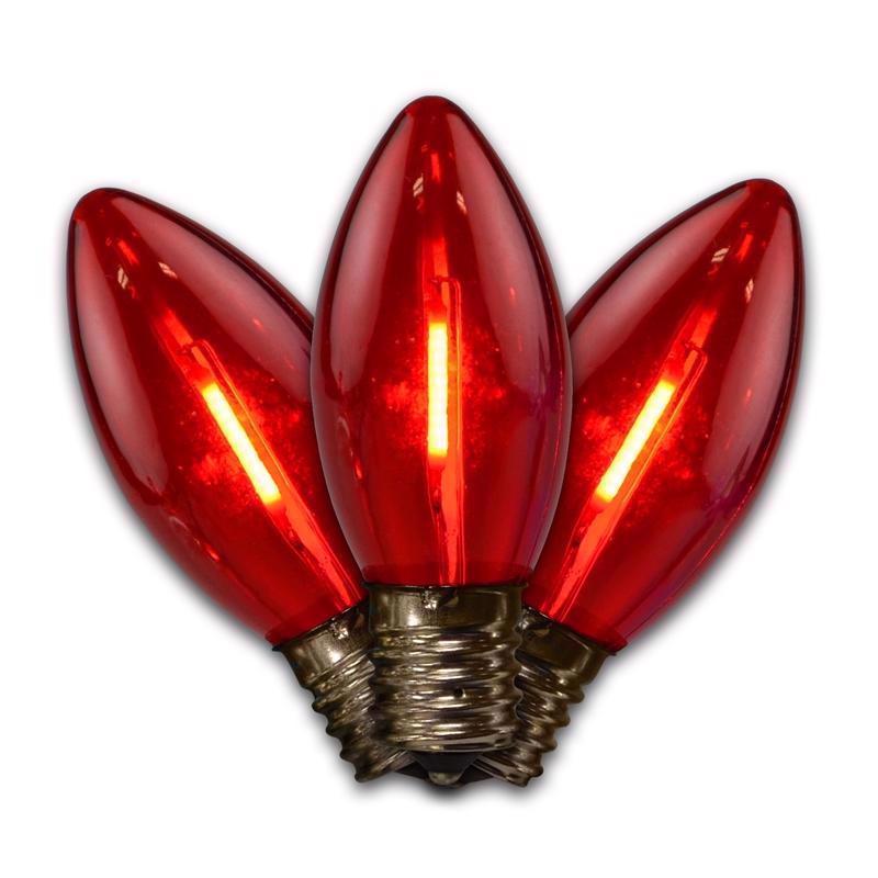 LED SM TRAN C9 RED 25PK