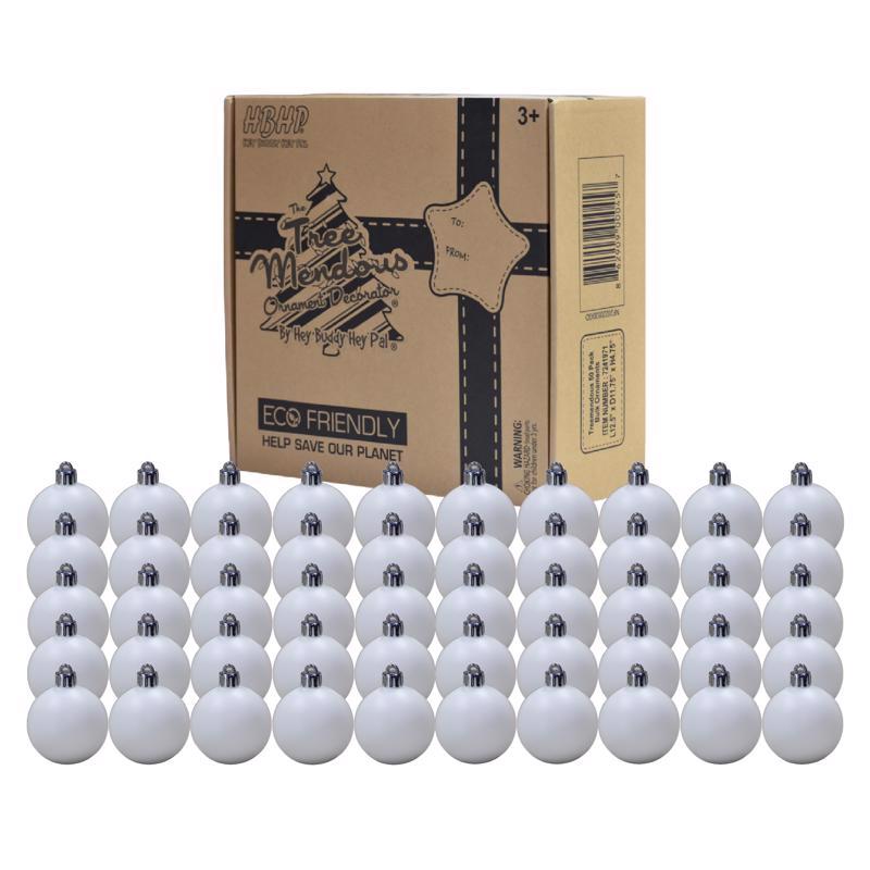 ORNMNT PLST WHT 2.35"