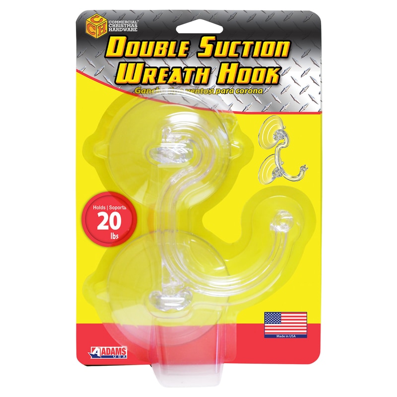 WREATH HOOK DBL SUCTION