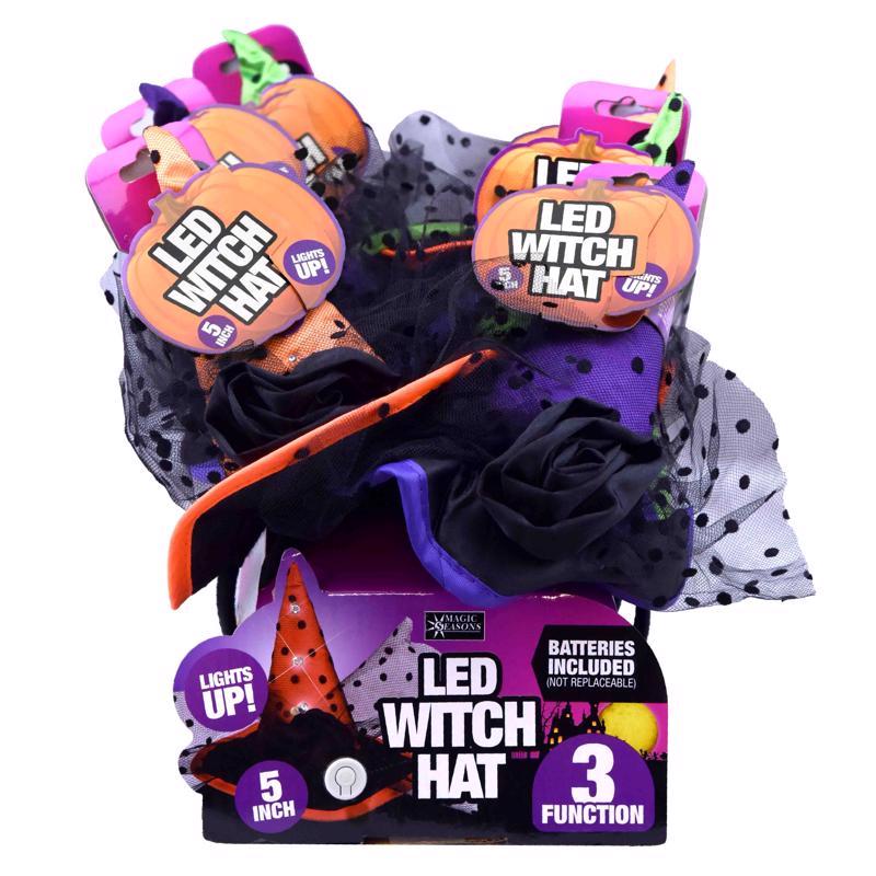 WITCH HAT HEADBANDS 5"H