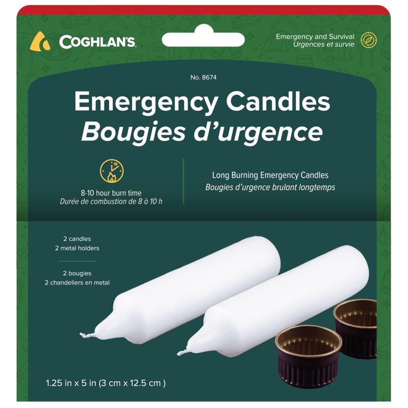 CANDLES WHITE WAX 5" 2PC