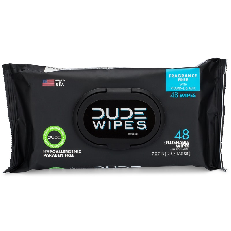 DUDE WIPES BLACK 48CT