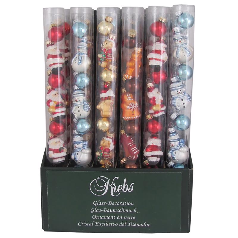 MINI GLASS ORNAMENTS AST