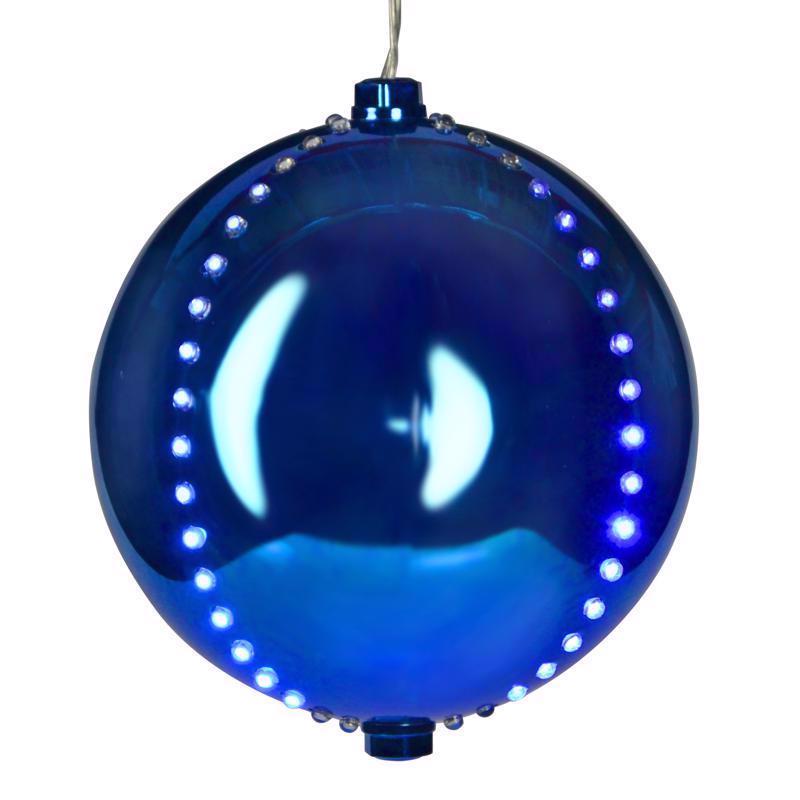 LIGHTED ORNAMENT BLUE 6"