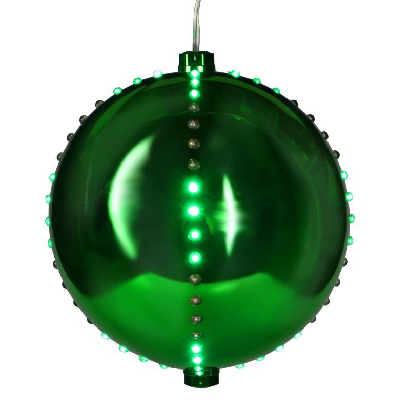 LIGHTED ORNAMENT GRN 6"