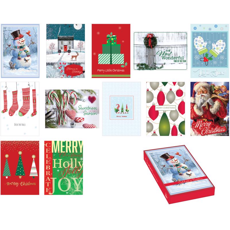 XMAS BOXED CARDS 18PK